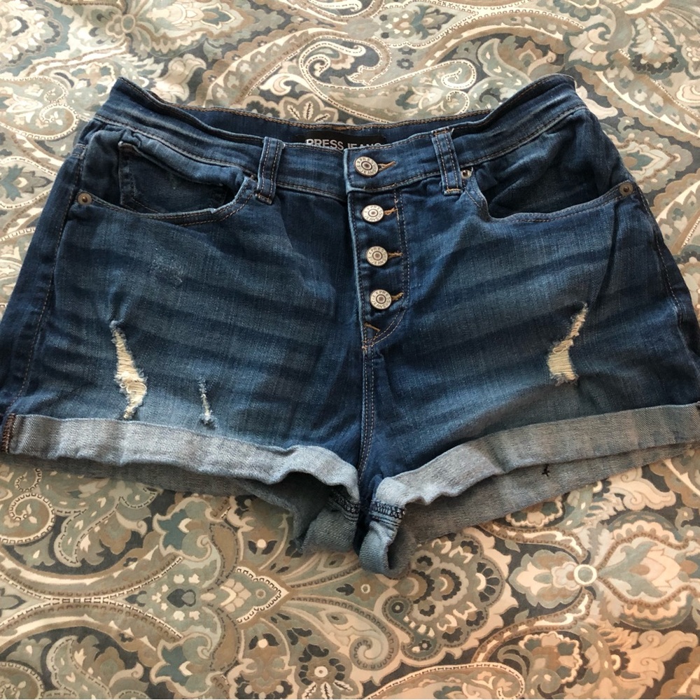Distressed Jean Shorts